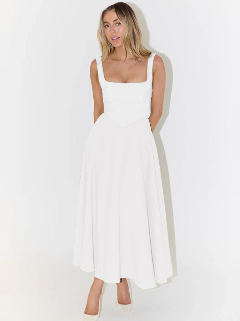 Audrey Square-Neck Dress