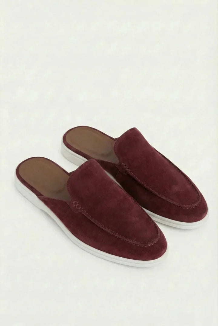 Bordeaux Suède Yacht Mule