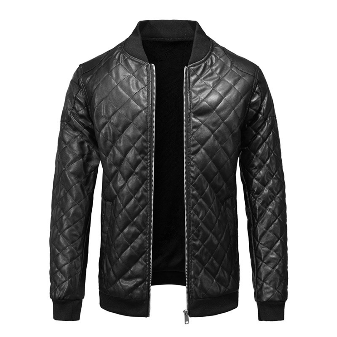 Luca Moretti | Quilted Leather Jacket For Men