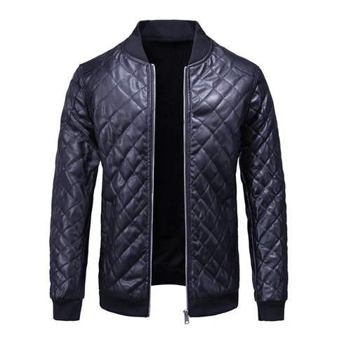 Luca Moretti | Quilted Leather Jacket For Men