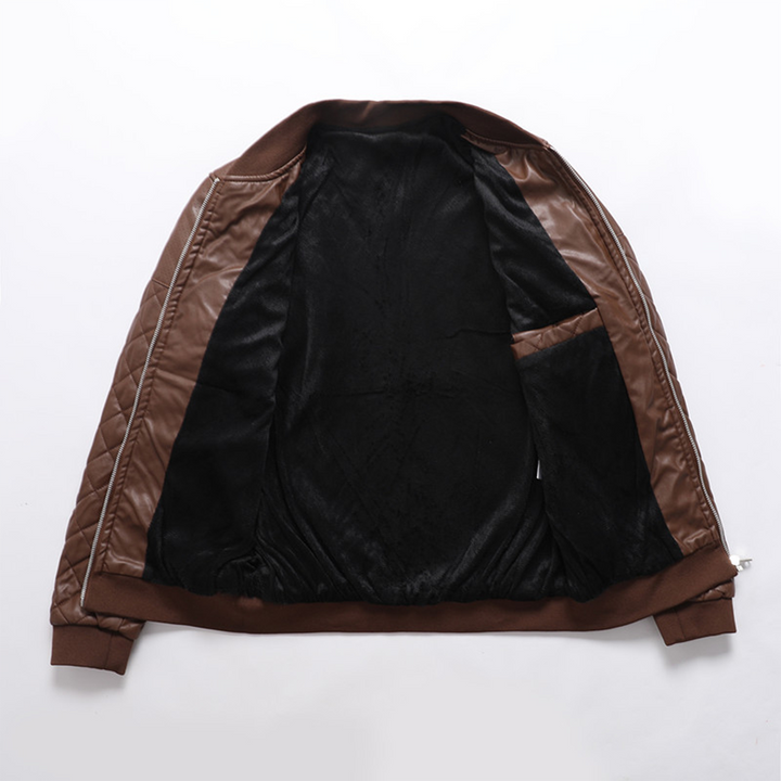 Luca Moretti | Quilted Leather Jacket For Men