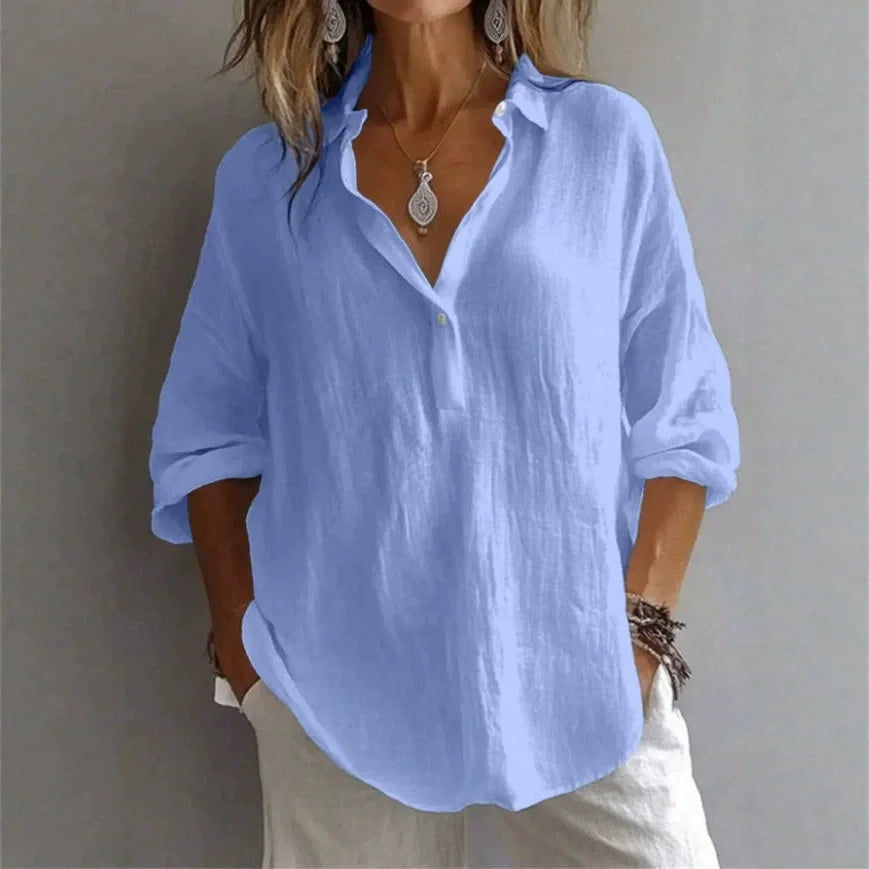 Lavande Linen Blouse