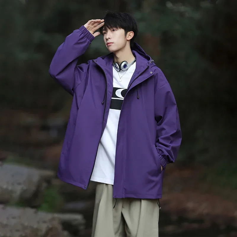 Theo Laurent | Lightweight Hooded Windbreaker For Men