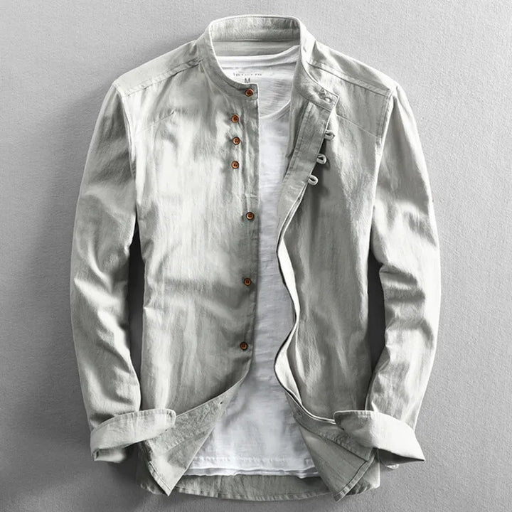 Mia Ottawa - Minimalist Japanese Collar Shirt