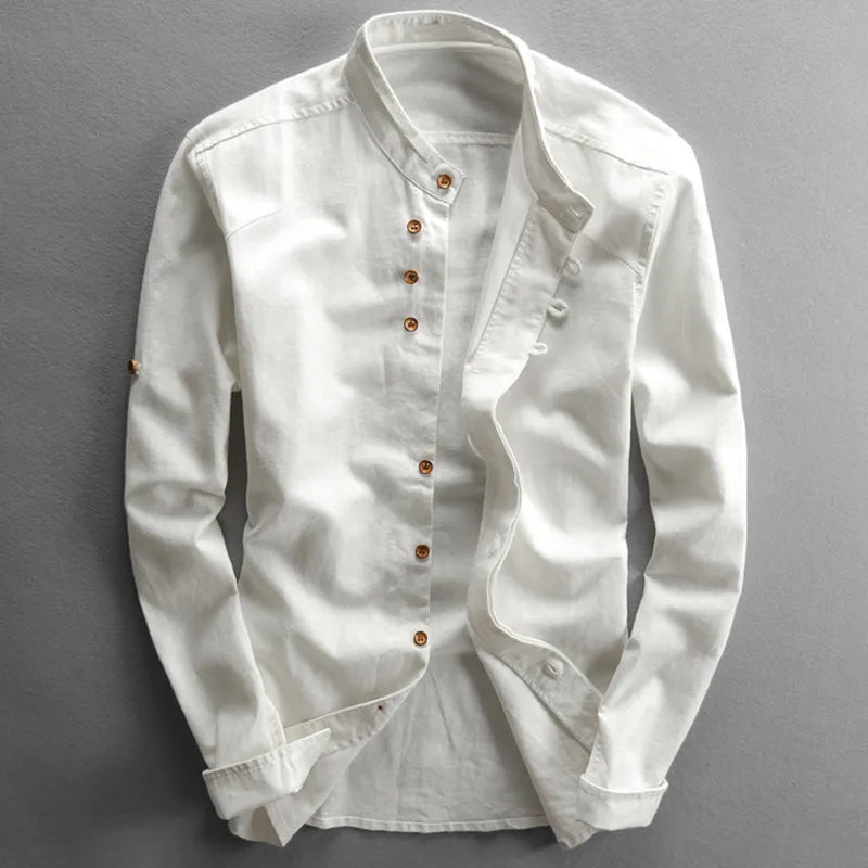Mia Ottawa - Minimalist Japanese Collar Shirt