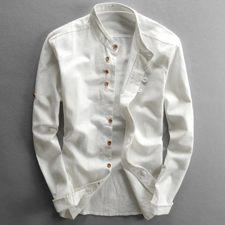 Mia Ottawa - Minimalist Japanese Collar Shirt
