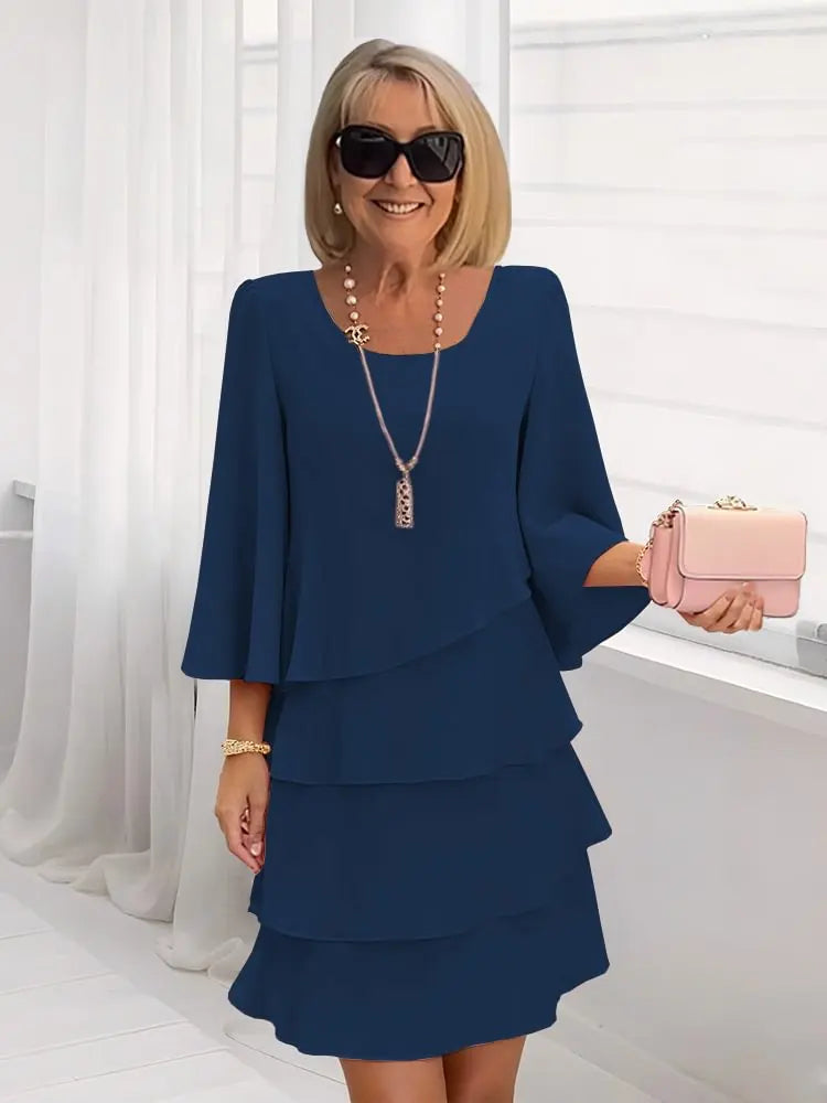 ANNE – Elegant Flowing Dress with Ruffles