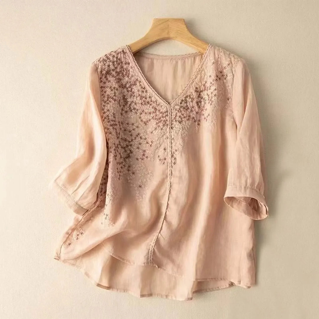 Provence Linen Blouse