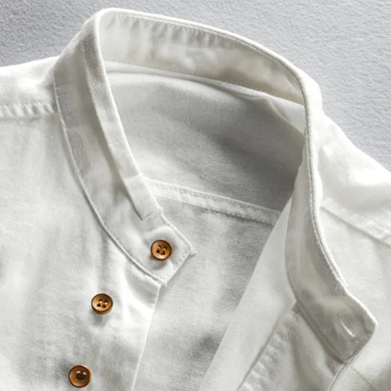 Mia Ottawa - Minimalist Japanese Collar Shirt