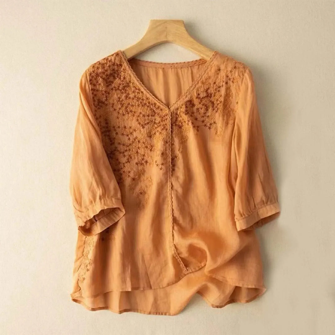Provence Linen Blouse