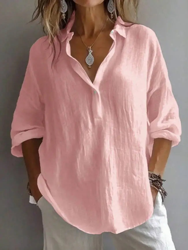 Lavande Linen Blouse
