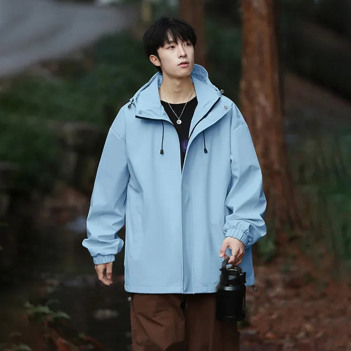 Theo Laurent | Lightweight Hooded Windbreaker For Men