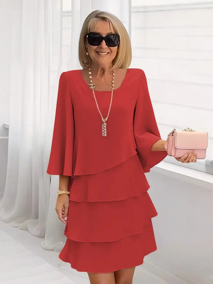 ANNE – Elegant Flowing Dress with Ruffles