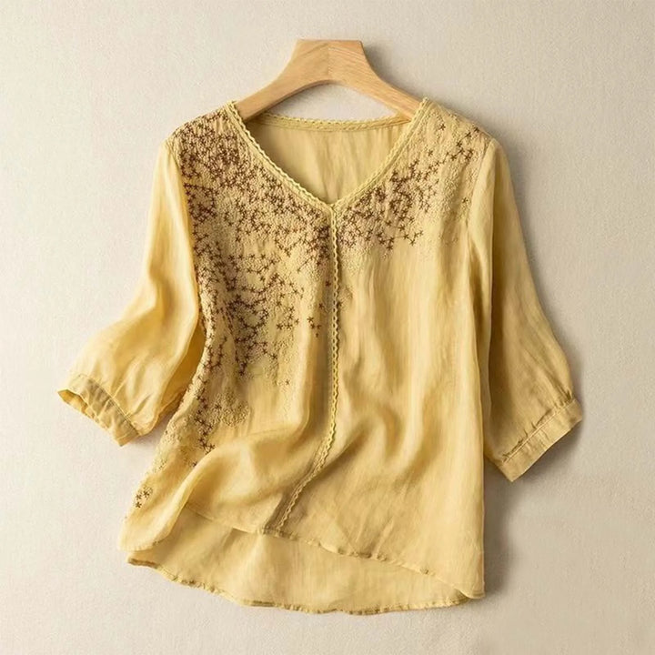 Provence Linen Blouse