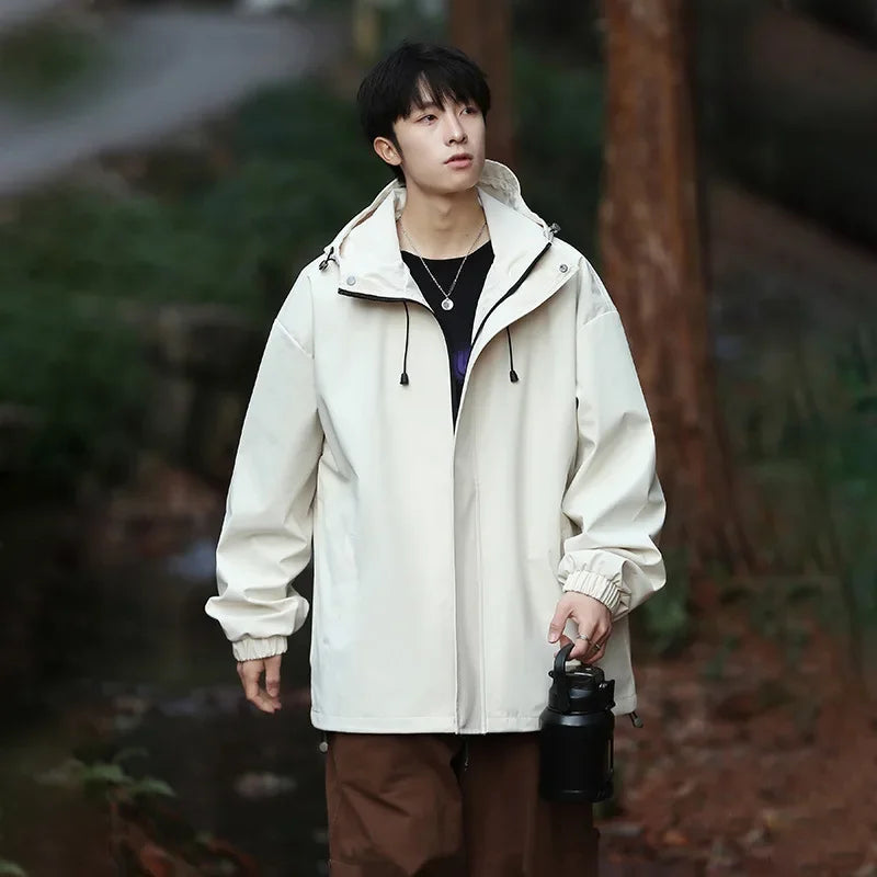 Theo Laurent | Lightweight Hooded Windbreaker For Men