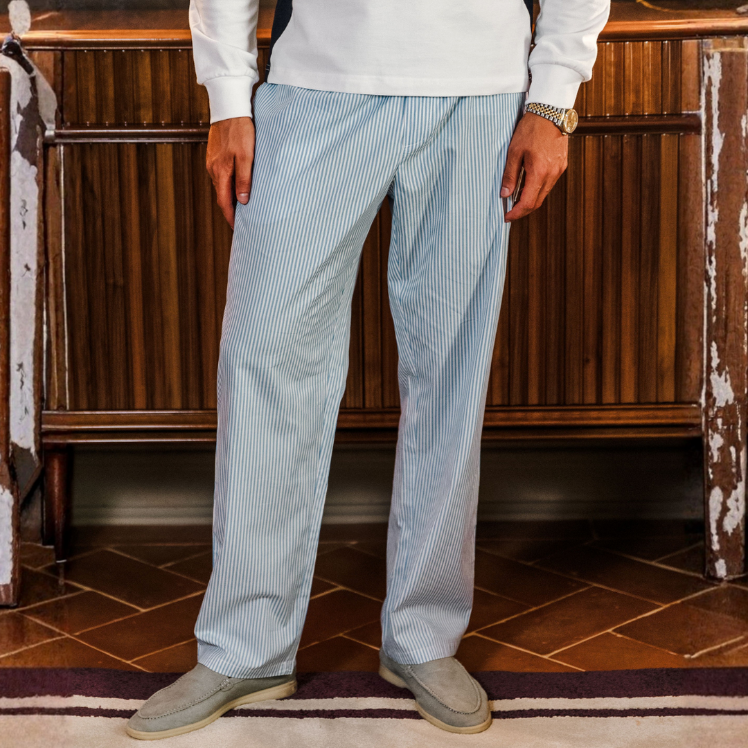 Linen Bayside Trousers Striped