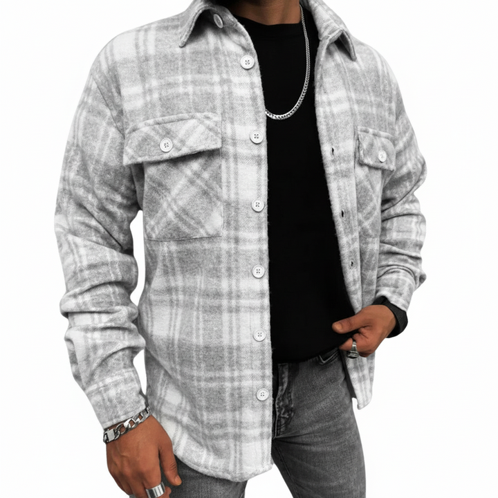 Oliver Laurent | Premium Plaid Overshirt Jacket For Men