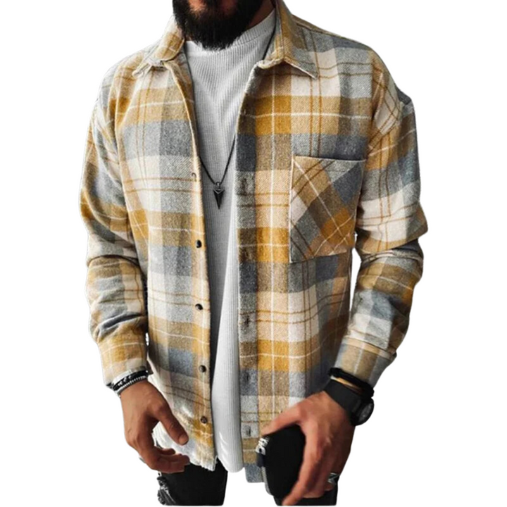 Oliver Laurent | Premium Plaid Overshirt Jacket For Men