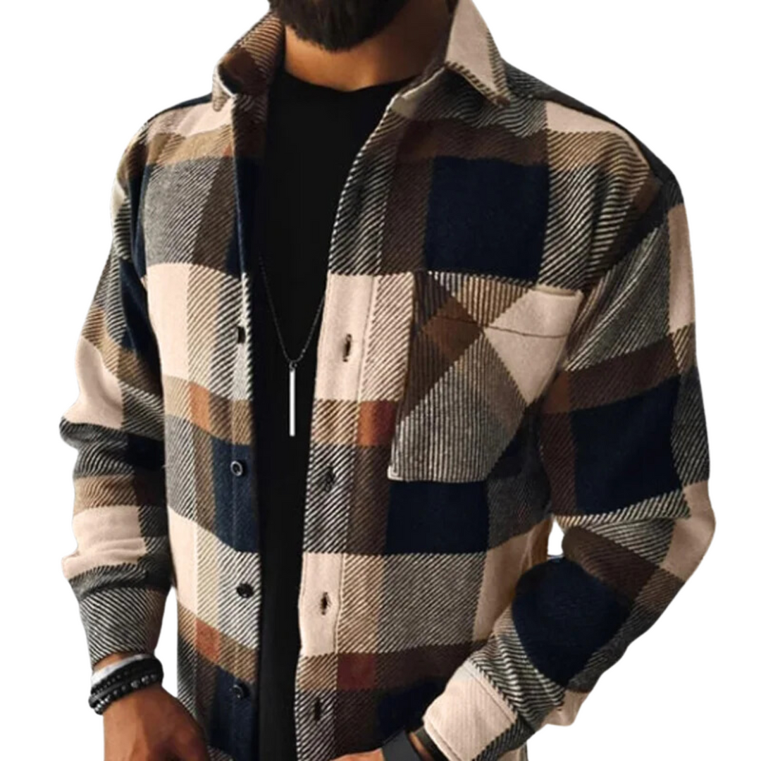 Oliver Laurent | Premium Plaid Overshirt Jacket For Men