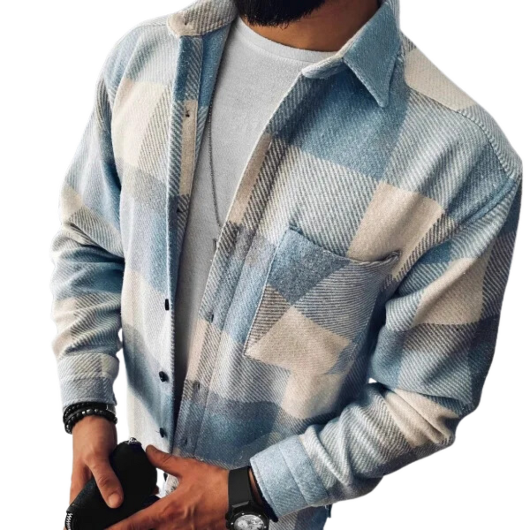 Oliver Laurent | Premium Plaid Overshirt Jacket For Men