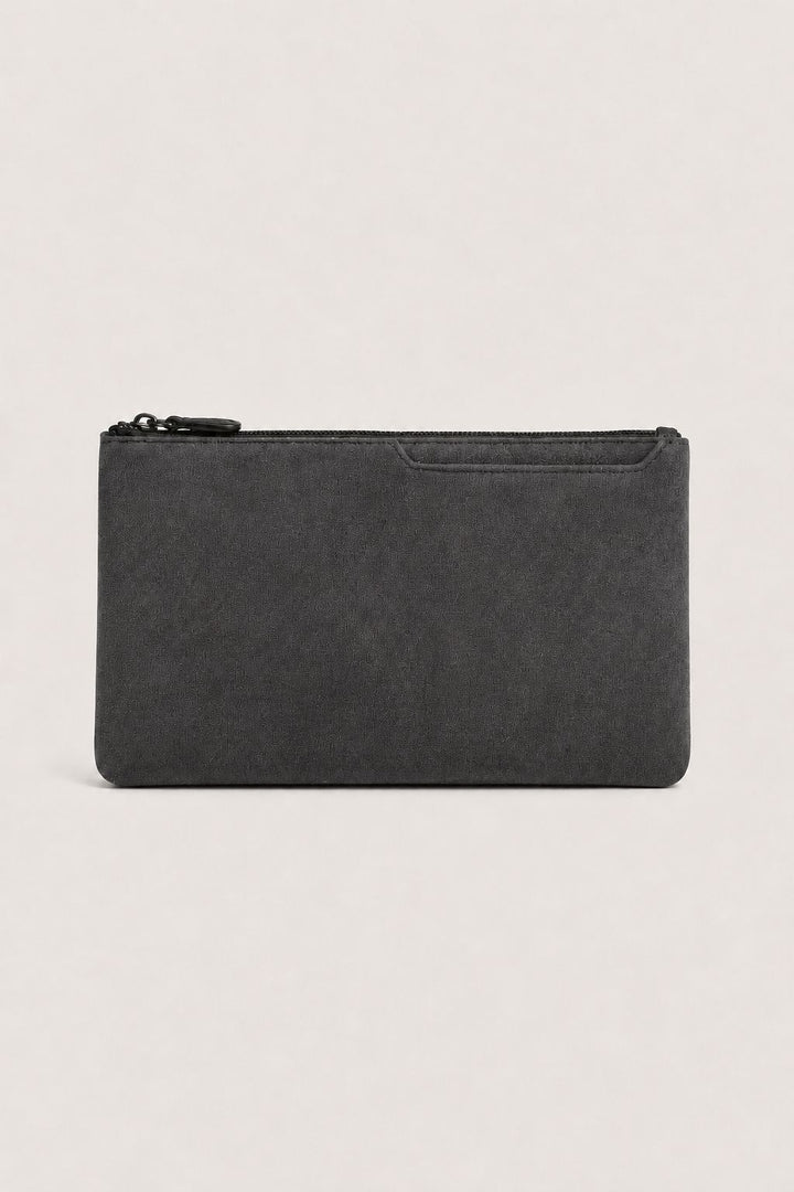 Alcantara Clutch Bag Dark Gray