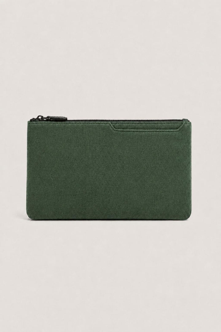 Alcantara Clutch Bag Midnight Green