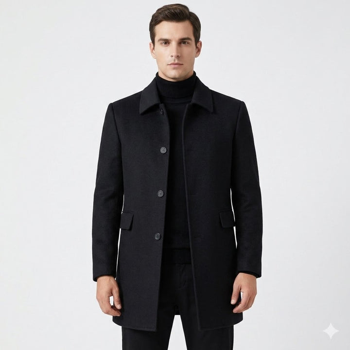 Oliver Beaumont | Classic Wool Overcoat For Men