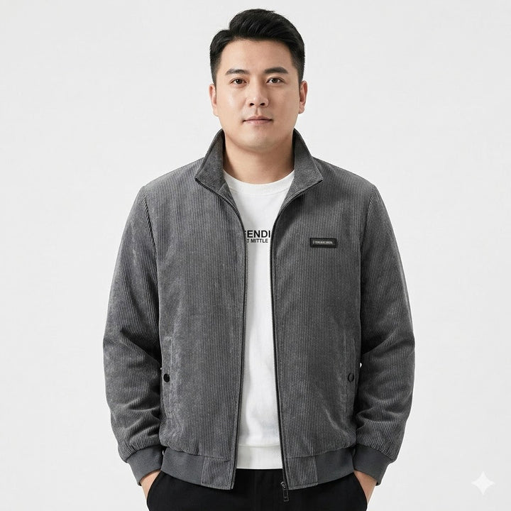 Luca Moretti | Ribbed Zip Jacket For Men