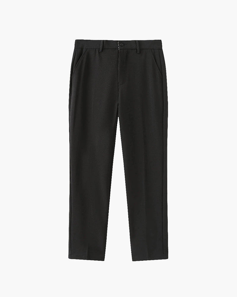 Giovanni Bellucci | Tailored Slim Fit Trousers with Refined Structure For Men