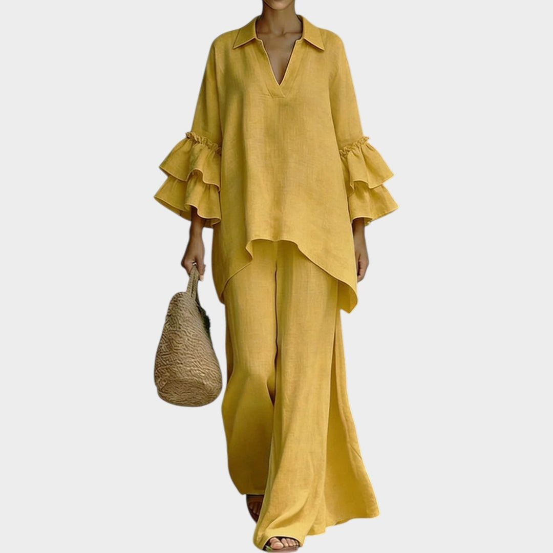 Bijou Ruffle-Sleeve Set