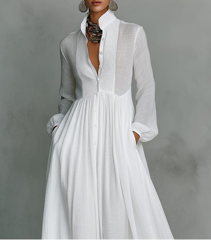 Anna | Elegant maxi dress with buttons