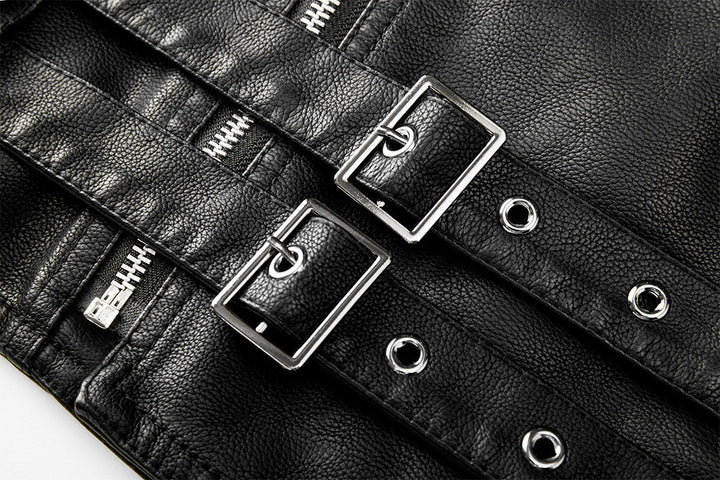 Damien Laurent | Classic Leather Biker Jacket For Men