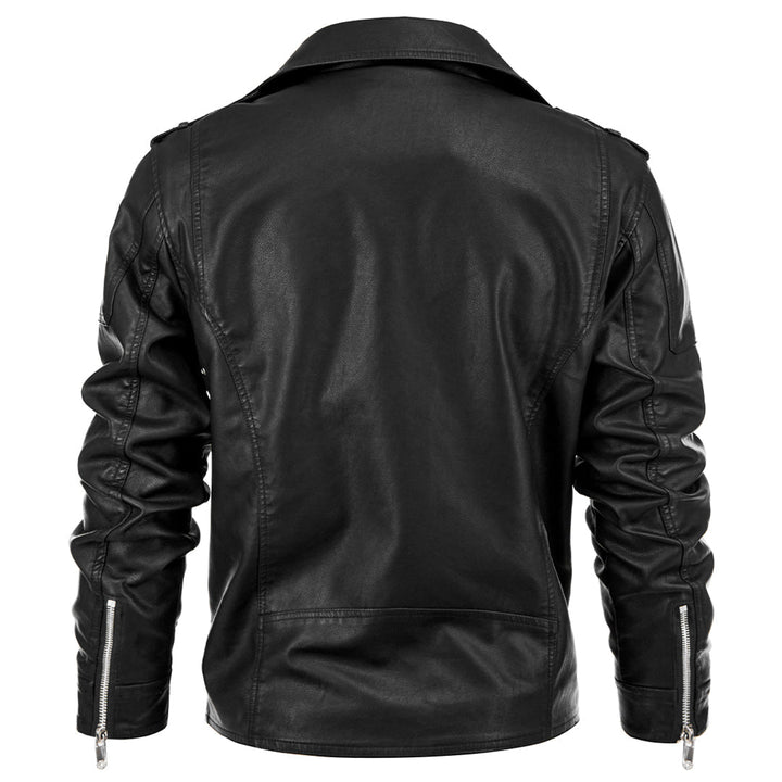 Damien Laurent | Classic Leather Biker Jacket For Men