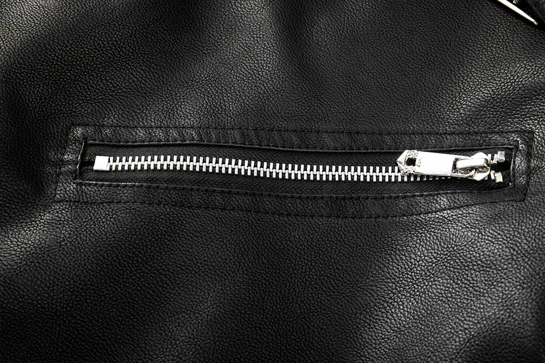 Damien Laurent | Classic Leather Biker Jacket For Men