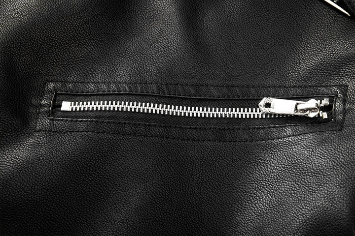 Damien Laurent | Classic Leather Biker Jacket For Men