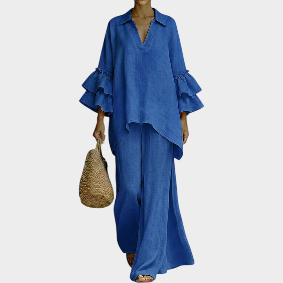 Bijou Ruffle-Sleeve Set