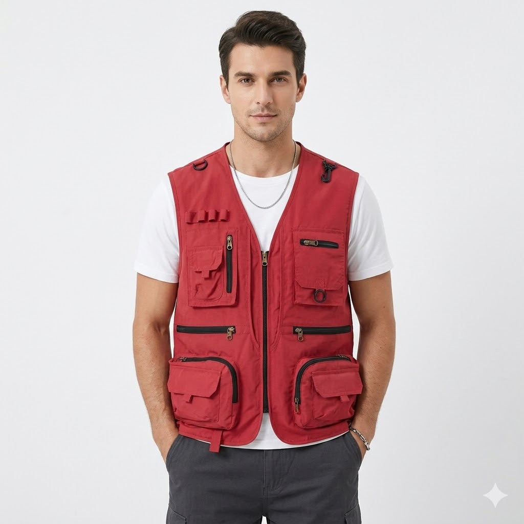 Luca Romano | Multi-Pocket Utility Vest For Men