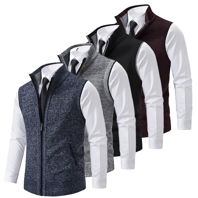 Matteo Sinclair | Knitted Zip Vest For Men