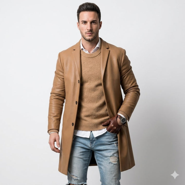 Gabriel Moretti | Classic Long Trench Coat For Men
