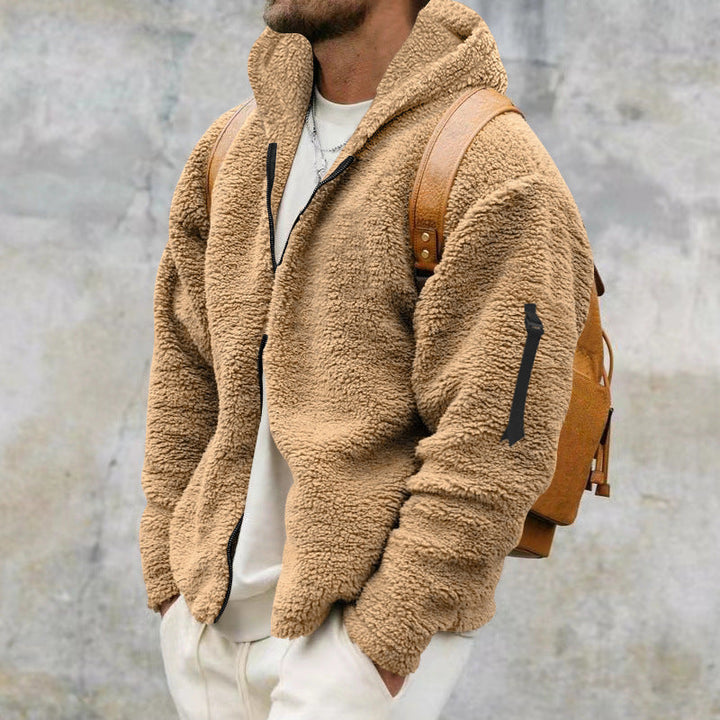 Ethan Moreau | Sherpa Zip Hoodie For Men