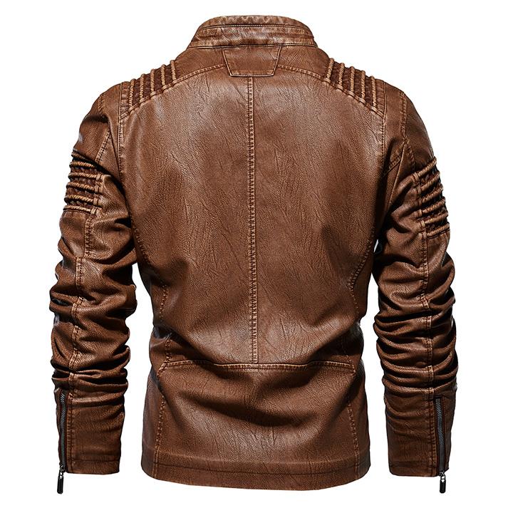Matteo Sinclair | Vintage Leather Biker Jacket For Men