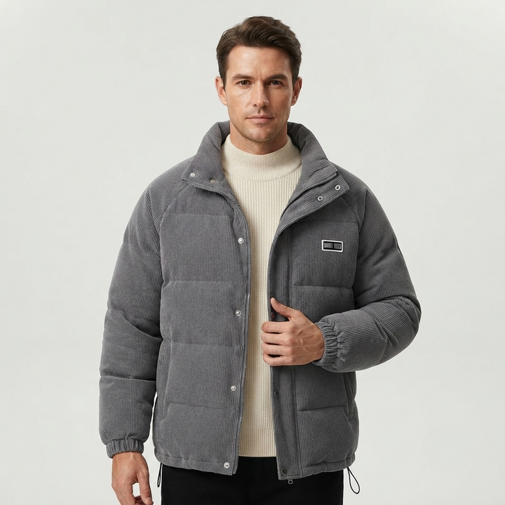 Ethan Gallagher | Men's Corduroy Puffer Jacket For Men