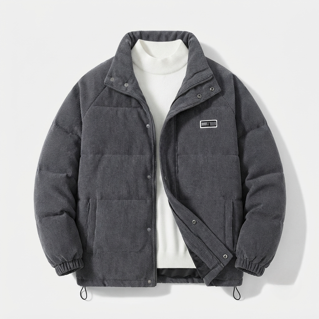 Ethan Gallagher | Men's Corduroy Puffer Jacket For Men