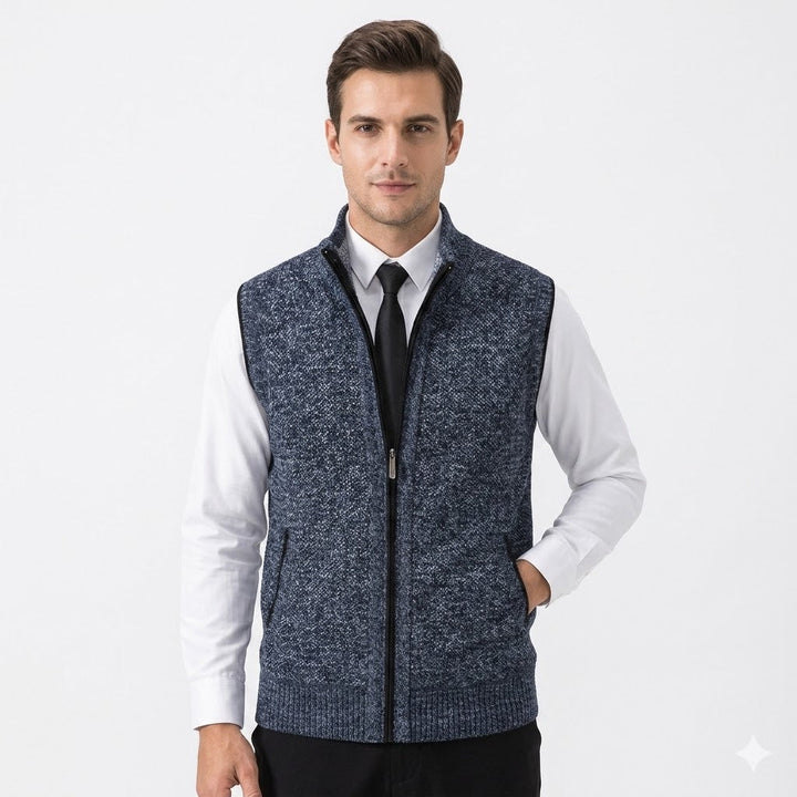 Matteo Sinclair | Knitted Zip Vest For Men
