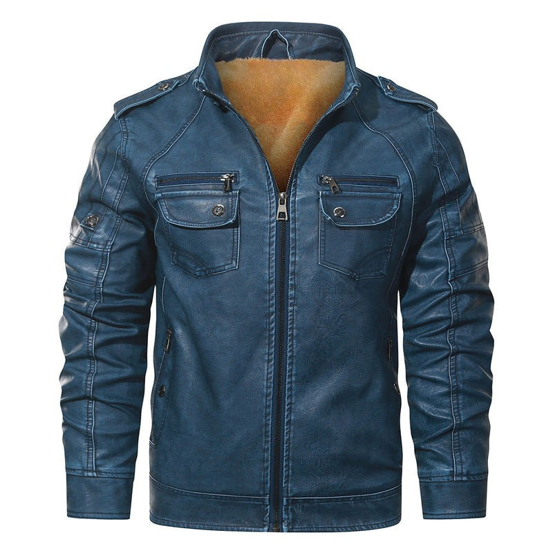 Dominic Ashford | Sherpa-Lined Leather Jacket For Men