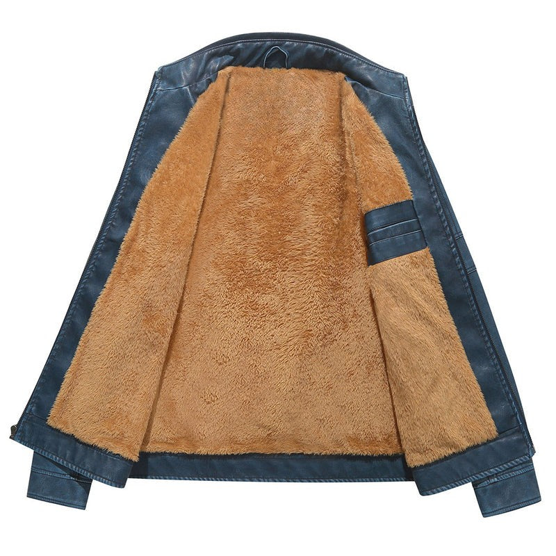 Dominic Ashford | Sherpa-Lined Leather Jacket For Men