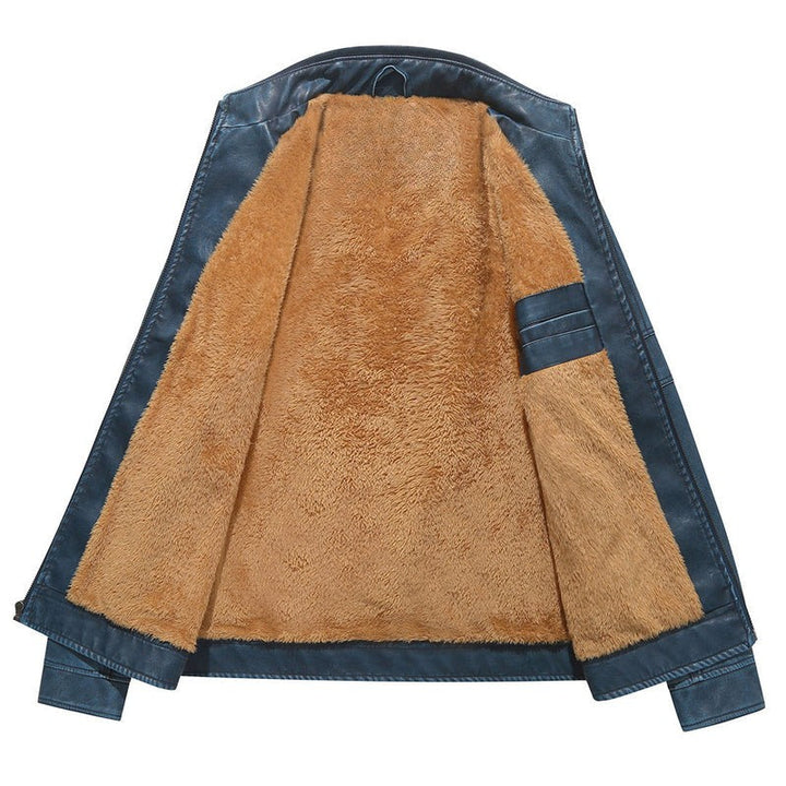 Dominic Ashford | Sherpa-Lined Leather Jacket For Men