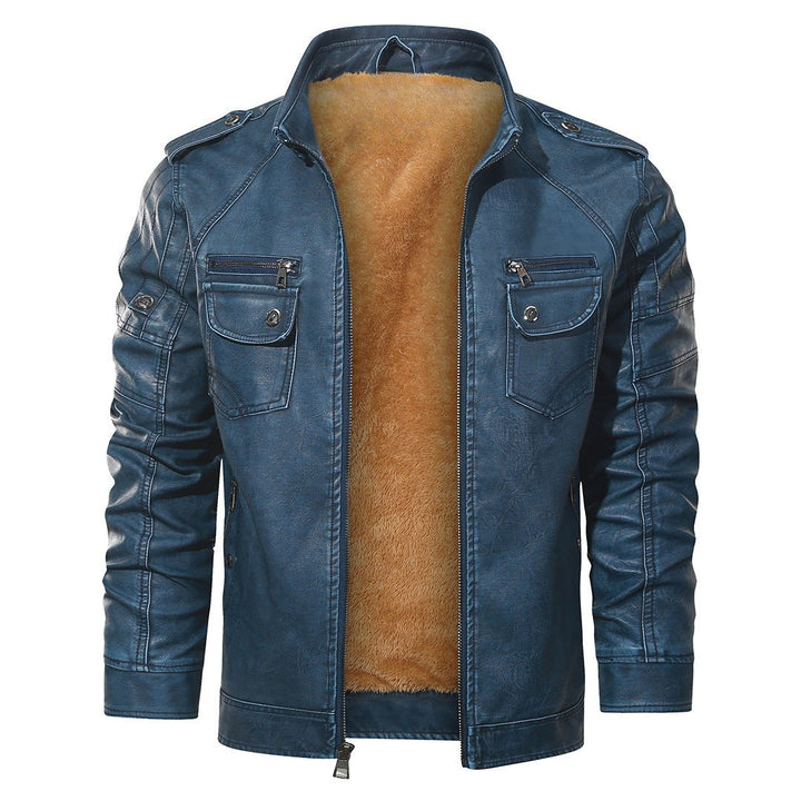 Dominic Ashford | Sherpa-Lined Leather Jacket For Men