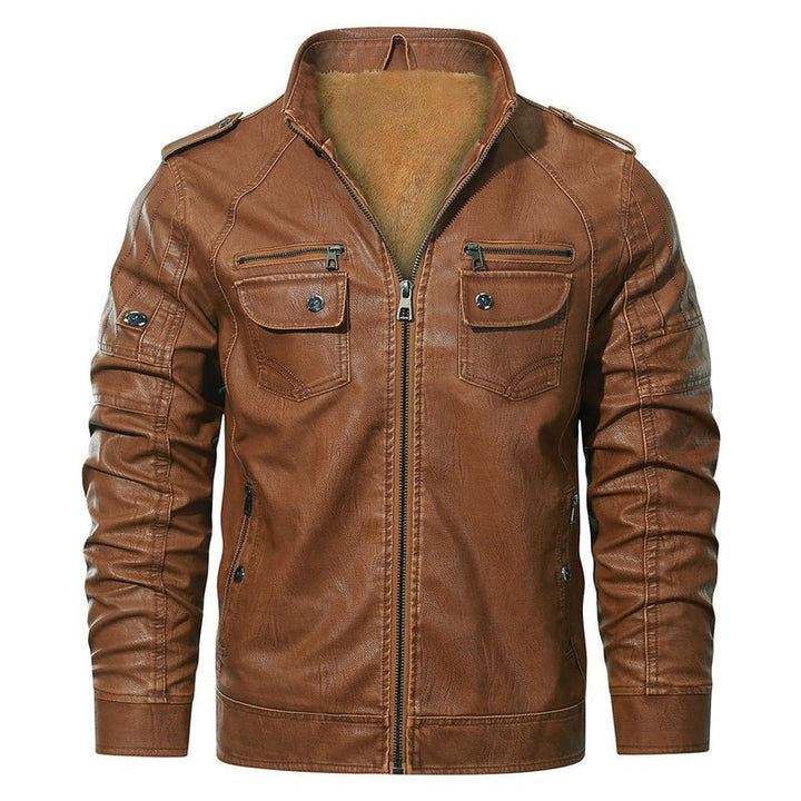 Julian Romano | Sherpa-Lined Leather Jacket For Men