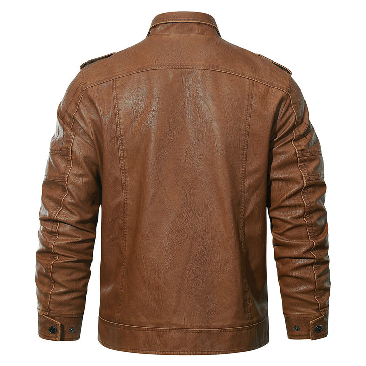 Julian Romano | Sherpa-Lined Leather Jacket For Men